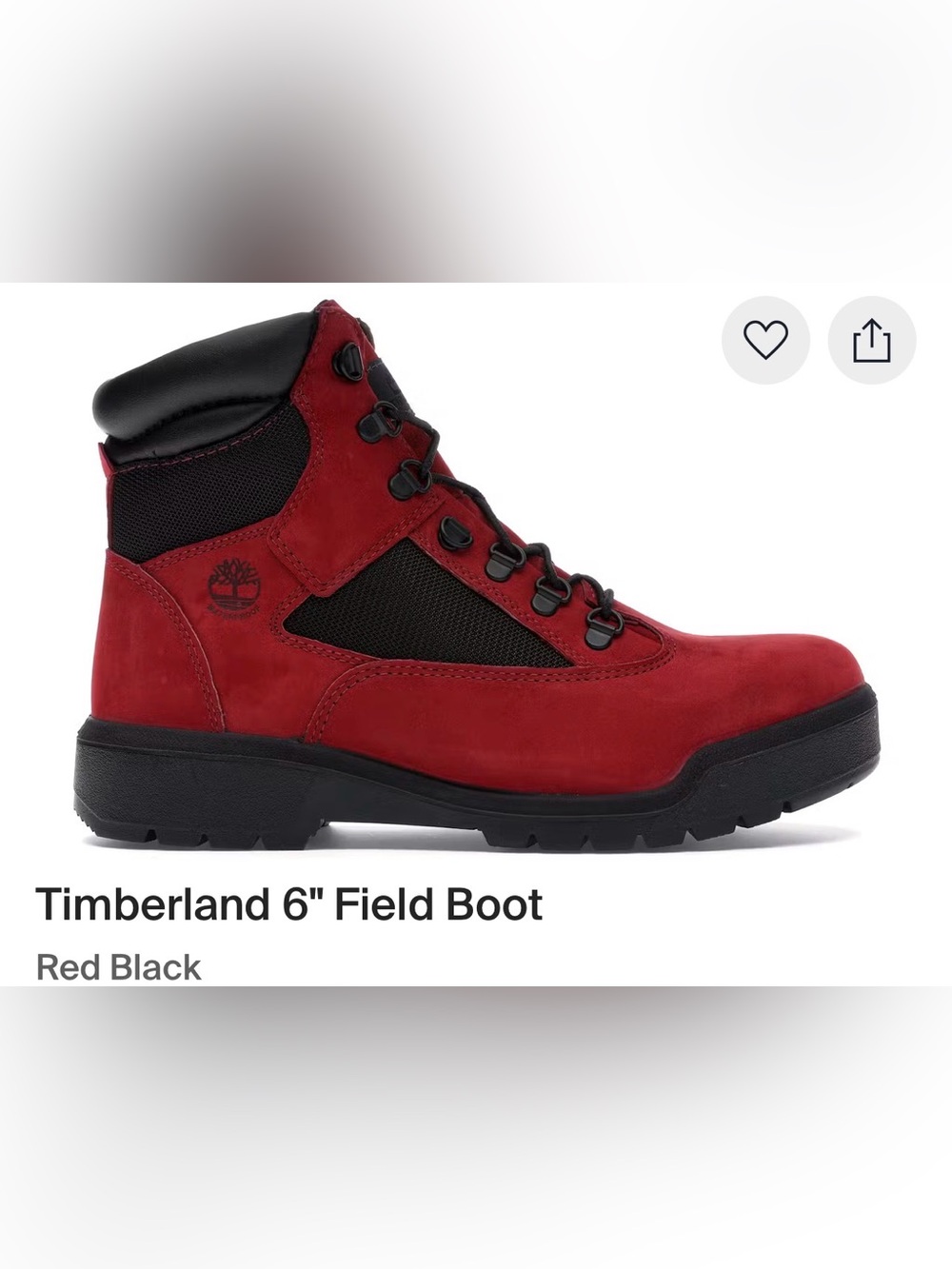 Timberland Men’s 6" Field Boot in Red and Black
